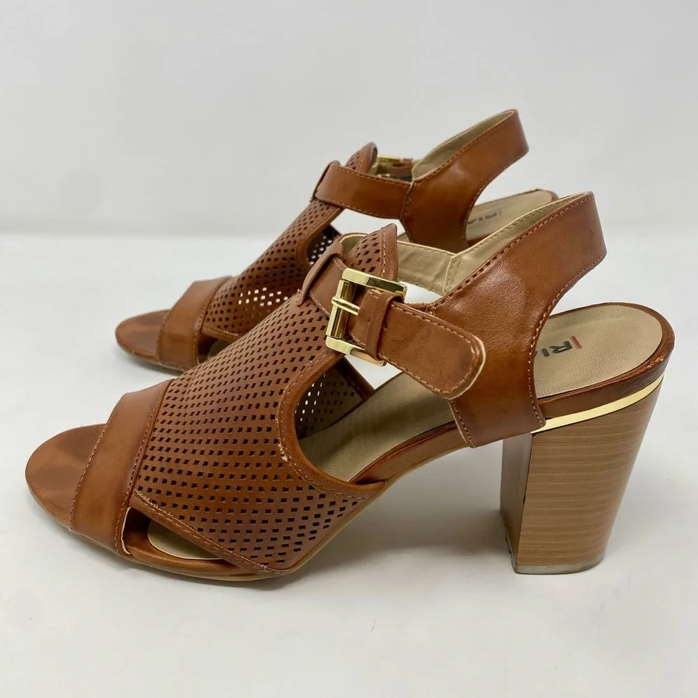 Women’s Brown Block Heel Sandals Size 10M